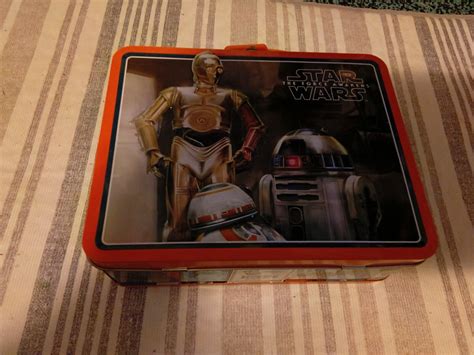 star wars the force awakens droids metal lunch box tote 